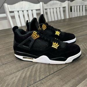 Nike Air Jordan 4 Royalty Black Suede Sz 11